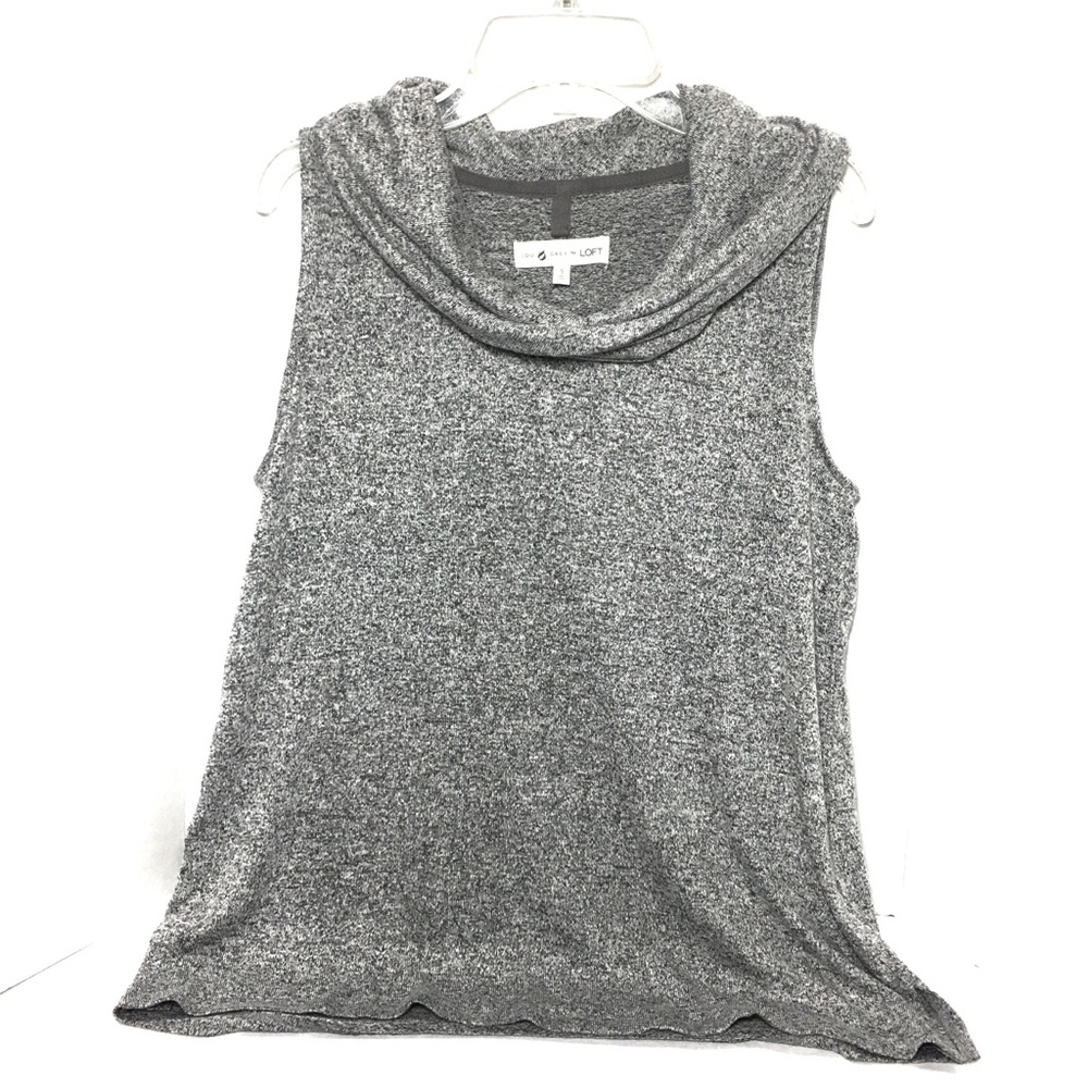 Lou & Grey Cowl Neck Gray Top Sz. S